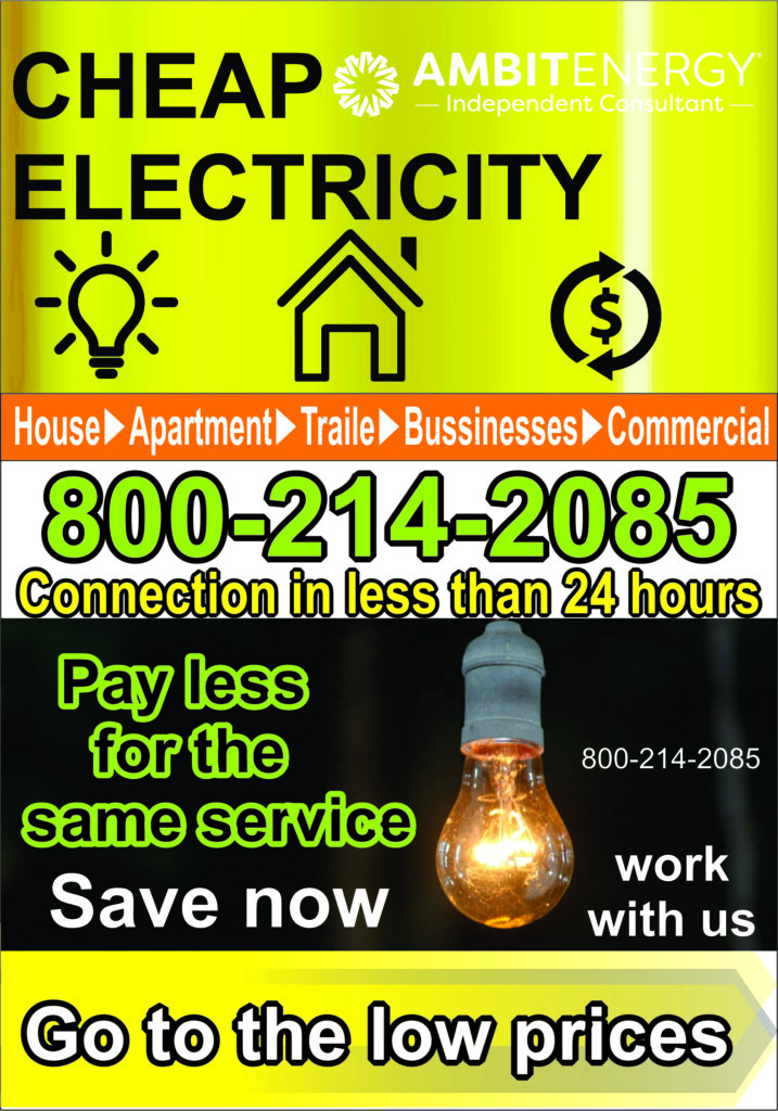 electric company Ambit Energy the best rates in all the markert, for more informations call 8002142085