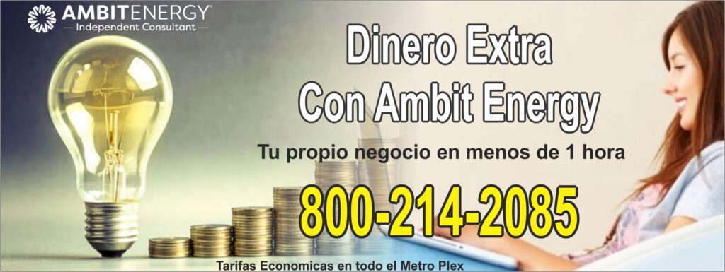 Electricidad residencial irving tx
genera ingreso extra con Ambit Energy desde casa super facil