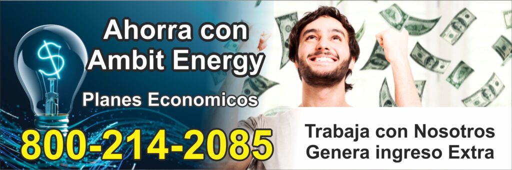 Ambit Energy nuevo servicio dallas tx 8002142085 tener tu servicio de electricidad en todo texas nunca fue tan facil llamanos nosotros podemos ayudarte a conectar tu servicio de electricidad el mismo dia , para que no pagues mas por el mismo servicio .