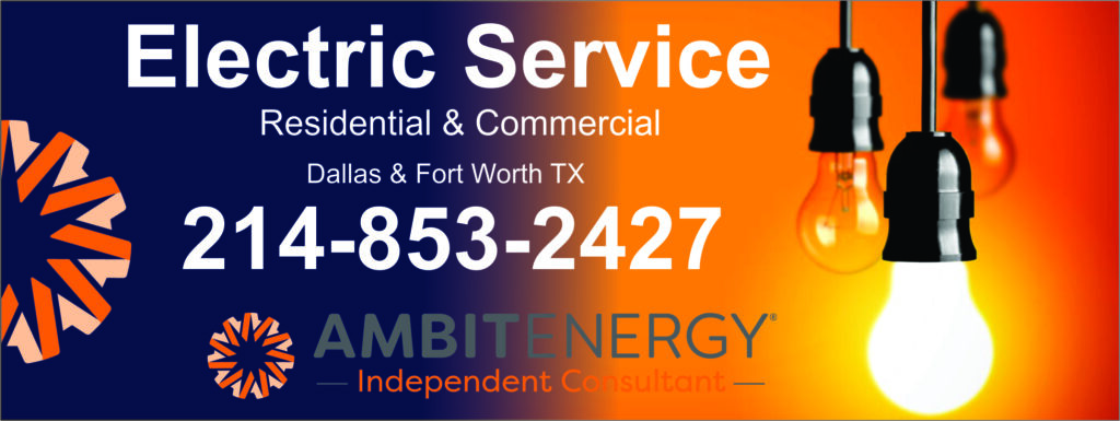 Contacta Ambit Energy para tu nuevo sercicio de electricidad en todo texas llamanos al 8002142085