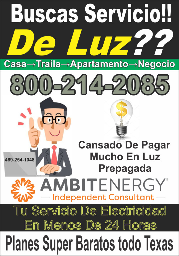 Electricidad Residencial Odessa Tx Ambit Energy|8002142085 necesitas servicio de electricidad para tu casa o apartamento yo puedo ayudarte para que tengas tu servicio de luz el mismo dia, llamanos ya